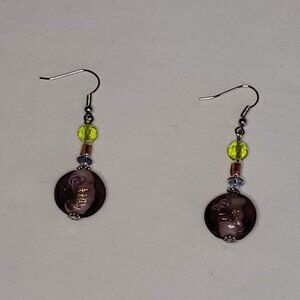 Lavender Rose Earrings